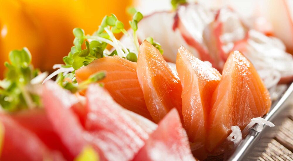 sashimi på lax